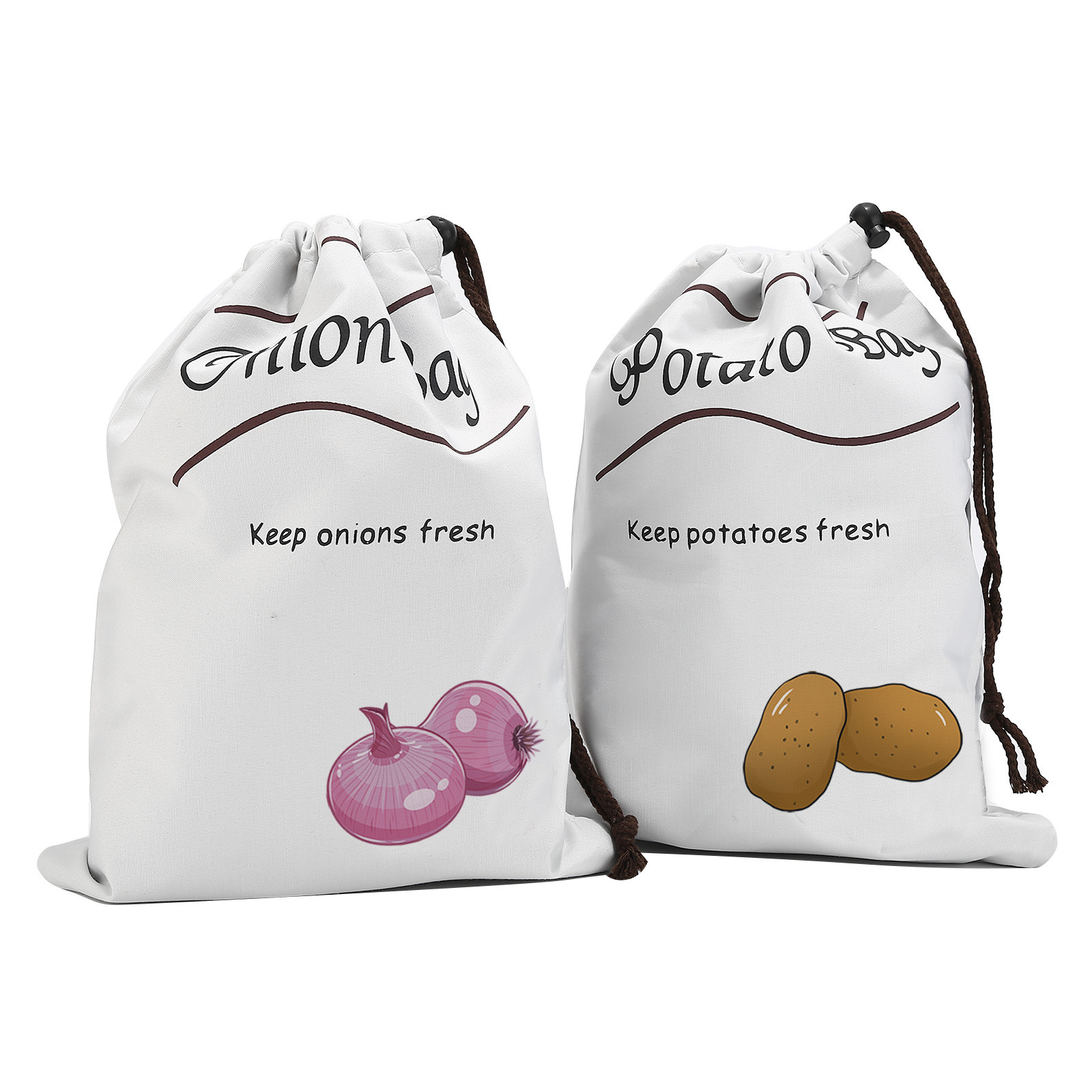Food Storage Roots - قطعتان من أكياس تخزين الخضروات القابلة