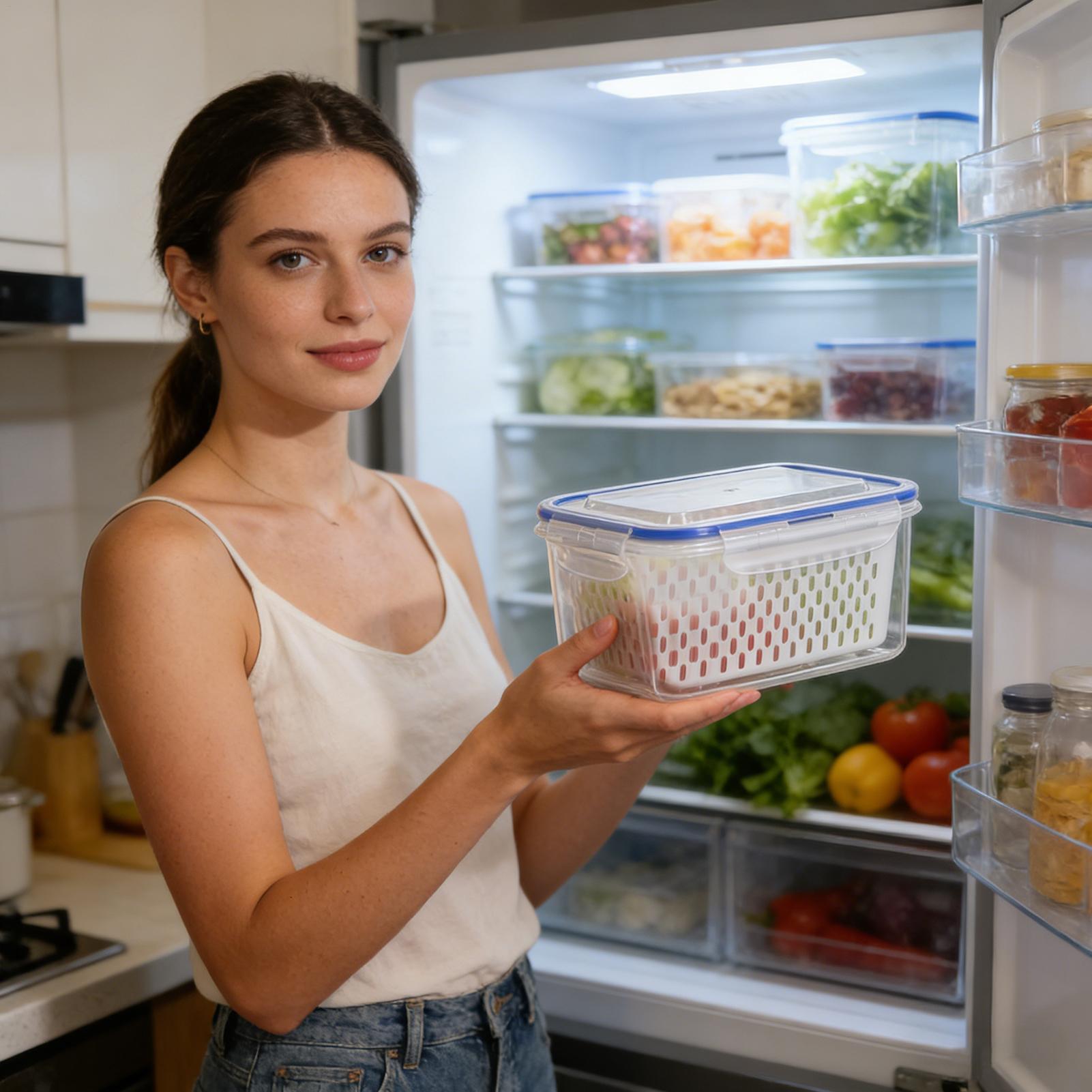 Food Storage Plastic - حاوية تخزين طعام 4 في 1،