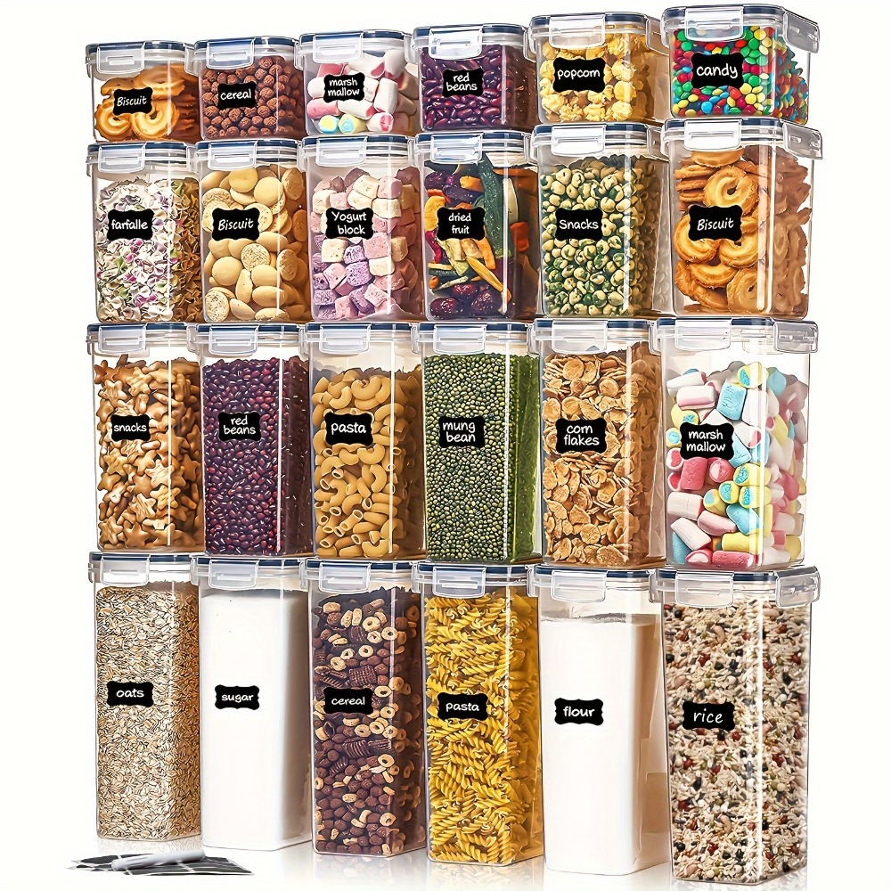 Food Storage Drawer Organizer - 24 قطعة من حاويات تخزين الطعام،