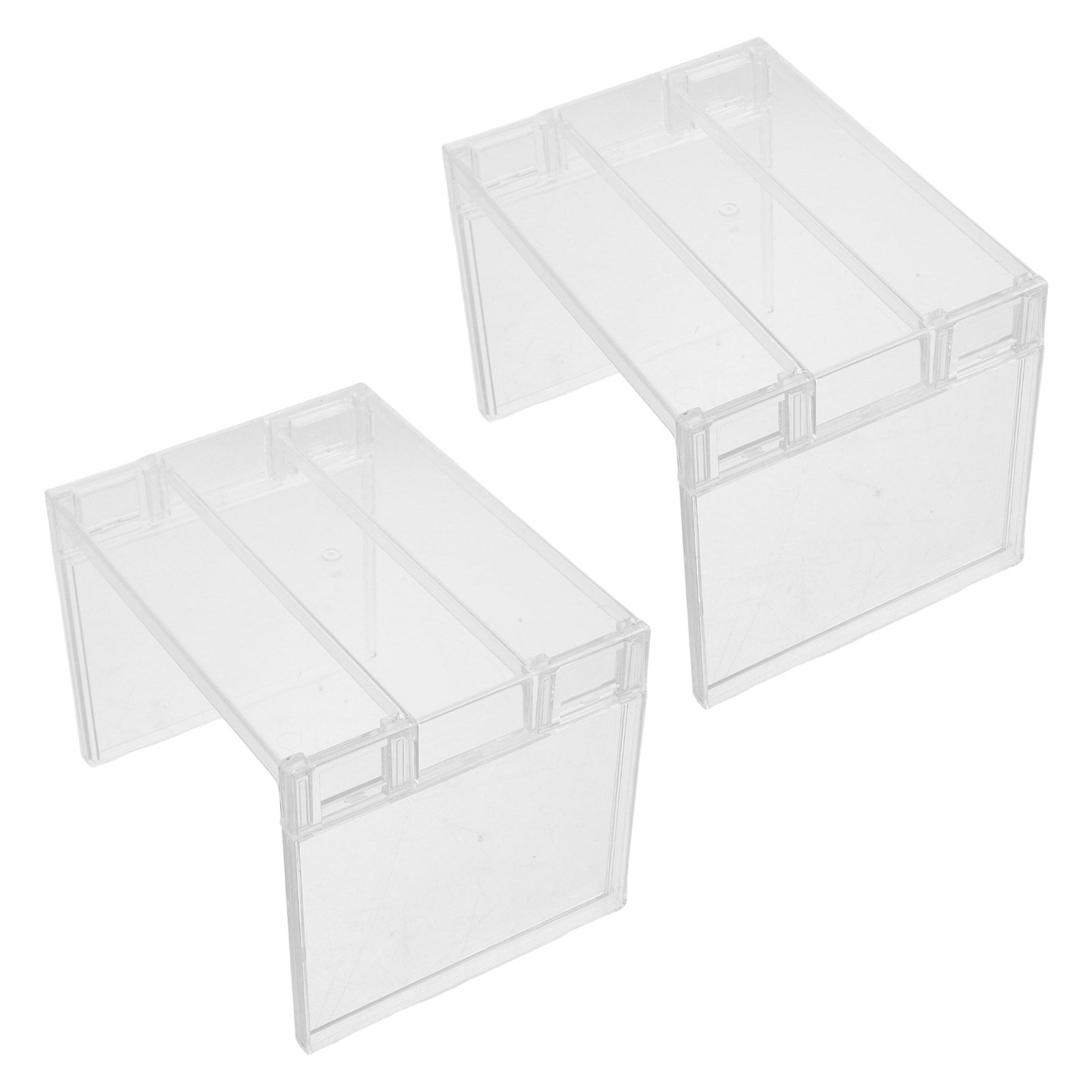 Food Storage Plastic - قطعتان من رف تنظيم الثلاجة الشفاف،