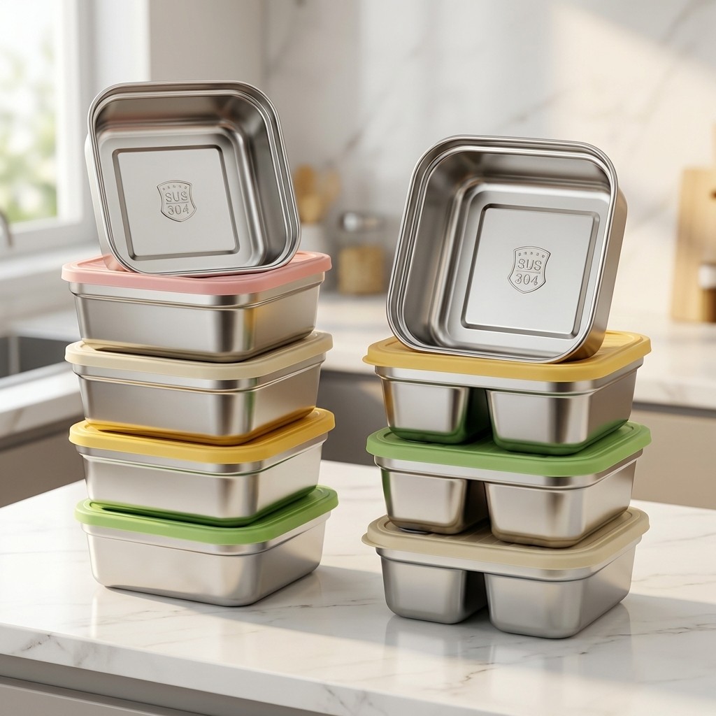 Food Storage Large - حاوية تخزين للفواكه والخضروات قابلة للتكديس،