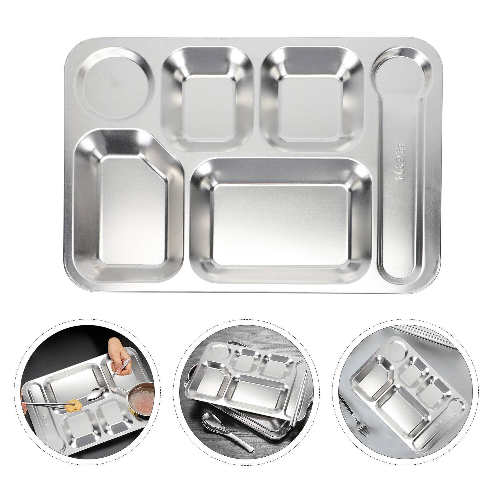 Food Storage Box Stainless Steel - صينية غداء من الفولاذ المقاوم للصدأ