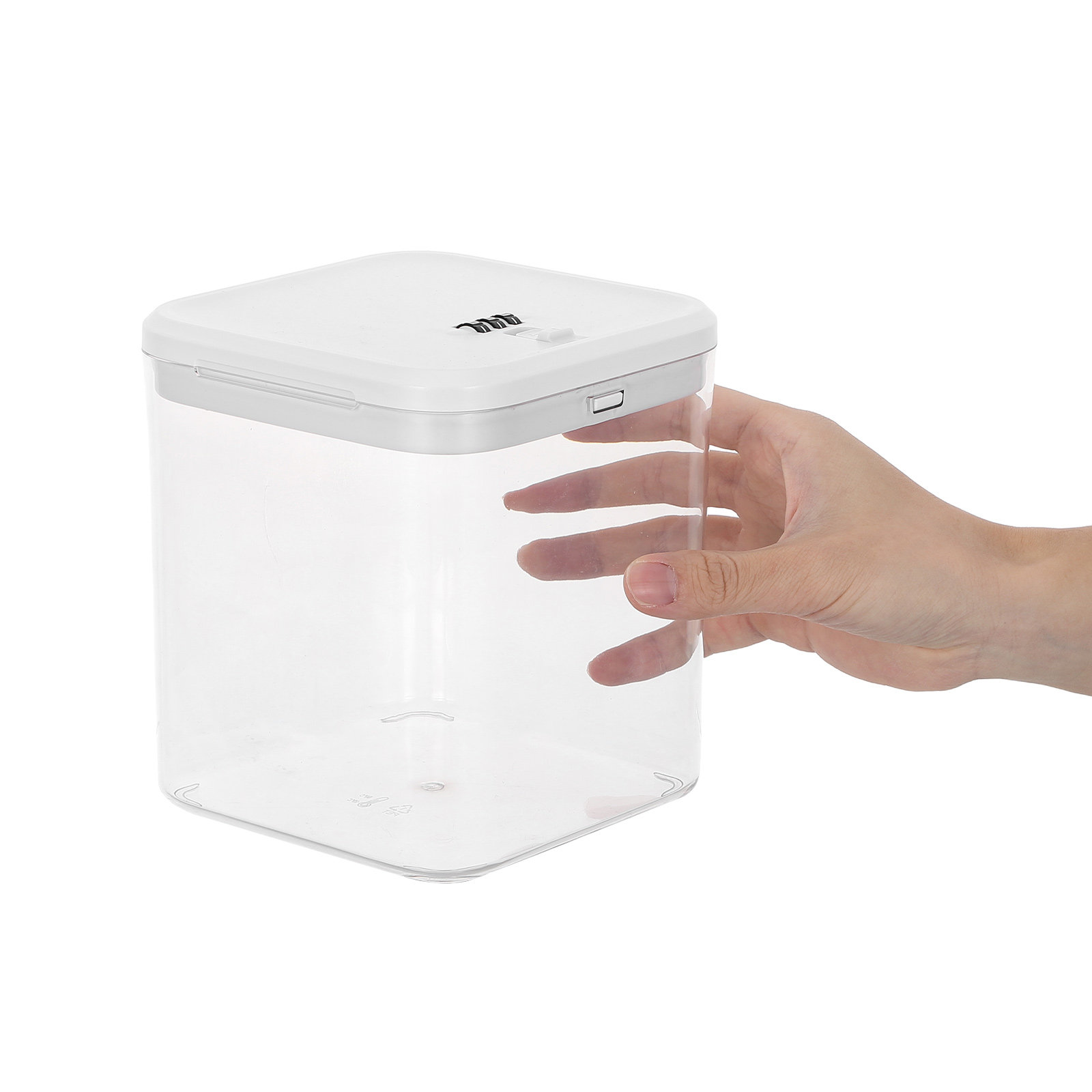Food Storage Box Plastic - صندوق قفل شفاف قابل للتكديس لتخزين