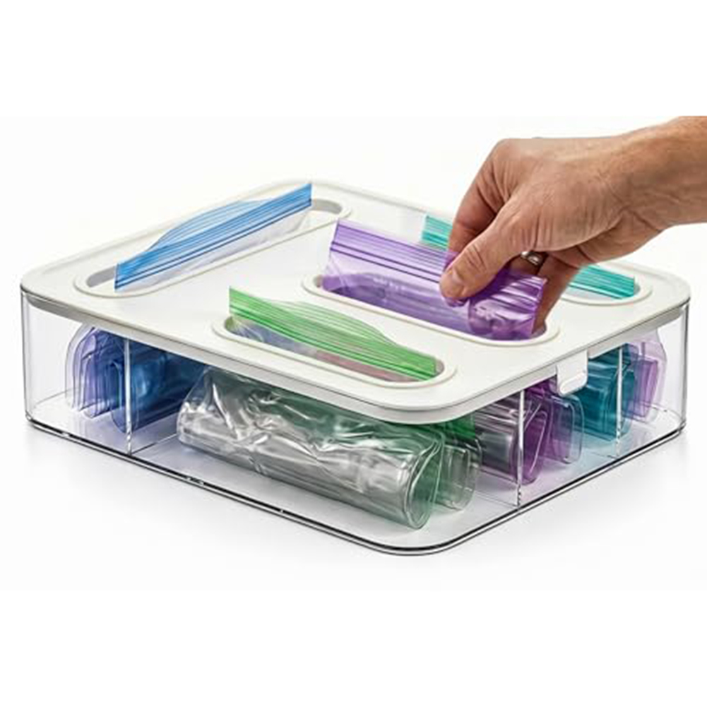 Food Storage 4 Quart - منظم تخزين أكياس الطعام البلاستيكية 4