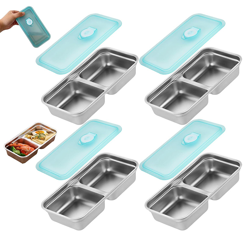 Food Storage Box Stainless Steel - صندوق حفظ الطعام الطازج المحمول من