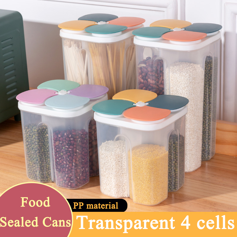 Food Storage Kitchen Container Set - المطبخ الحبوب صندوق تخزين البلاستيك 4