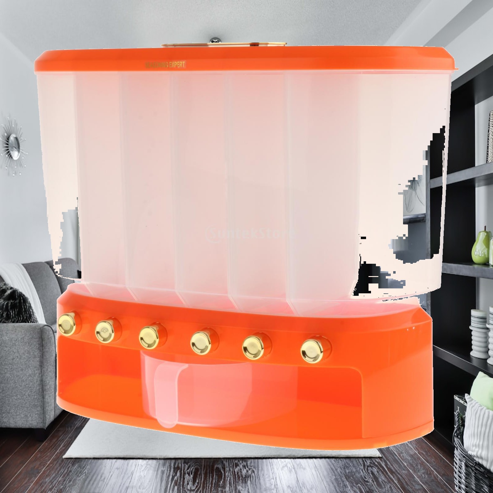 Food Storage Restaurant - حاوية أرز منفصلة بـ 6 أقسام