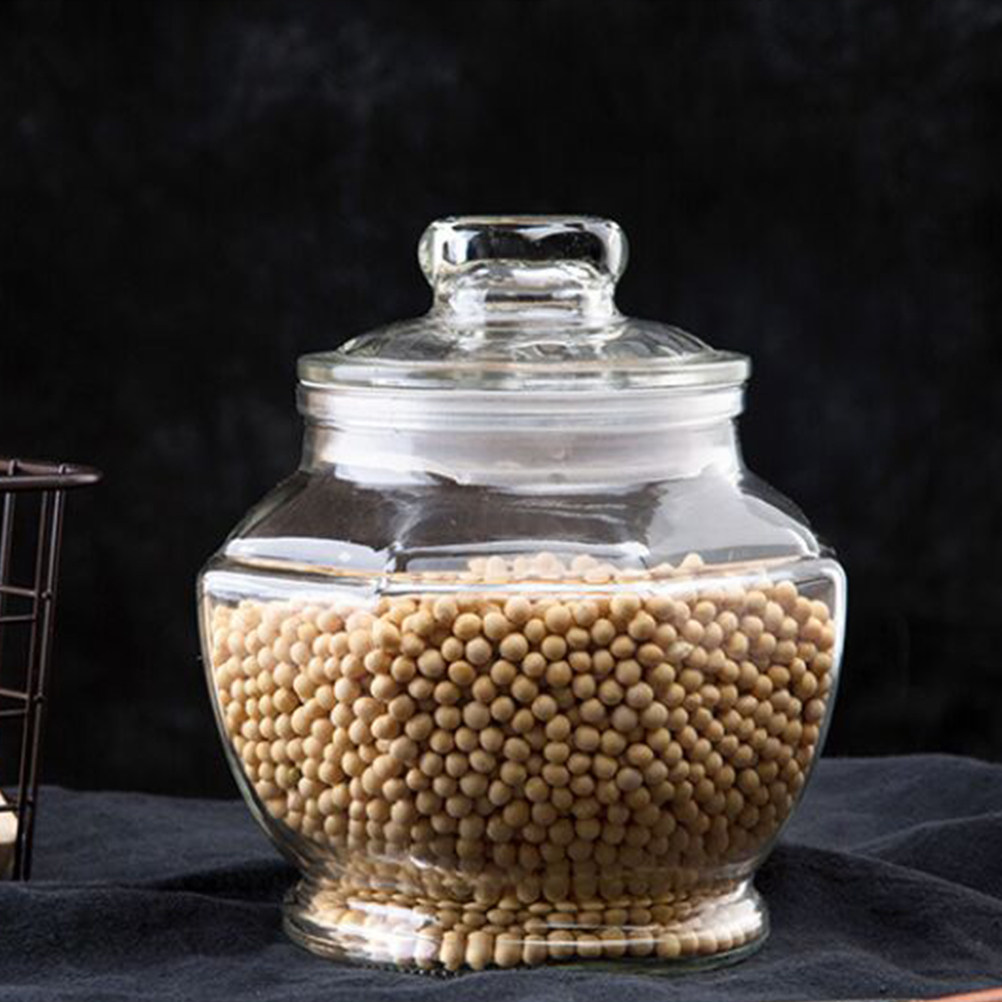 Food Storage Glass Containers Large - وعاء زجاجي كبير السعة لحفظ المخللات،