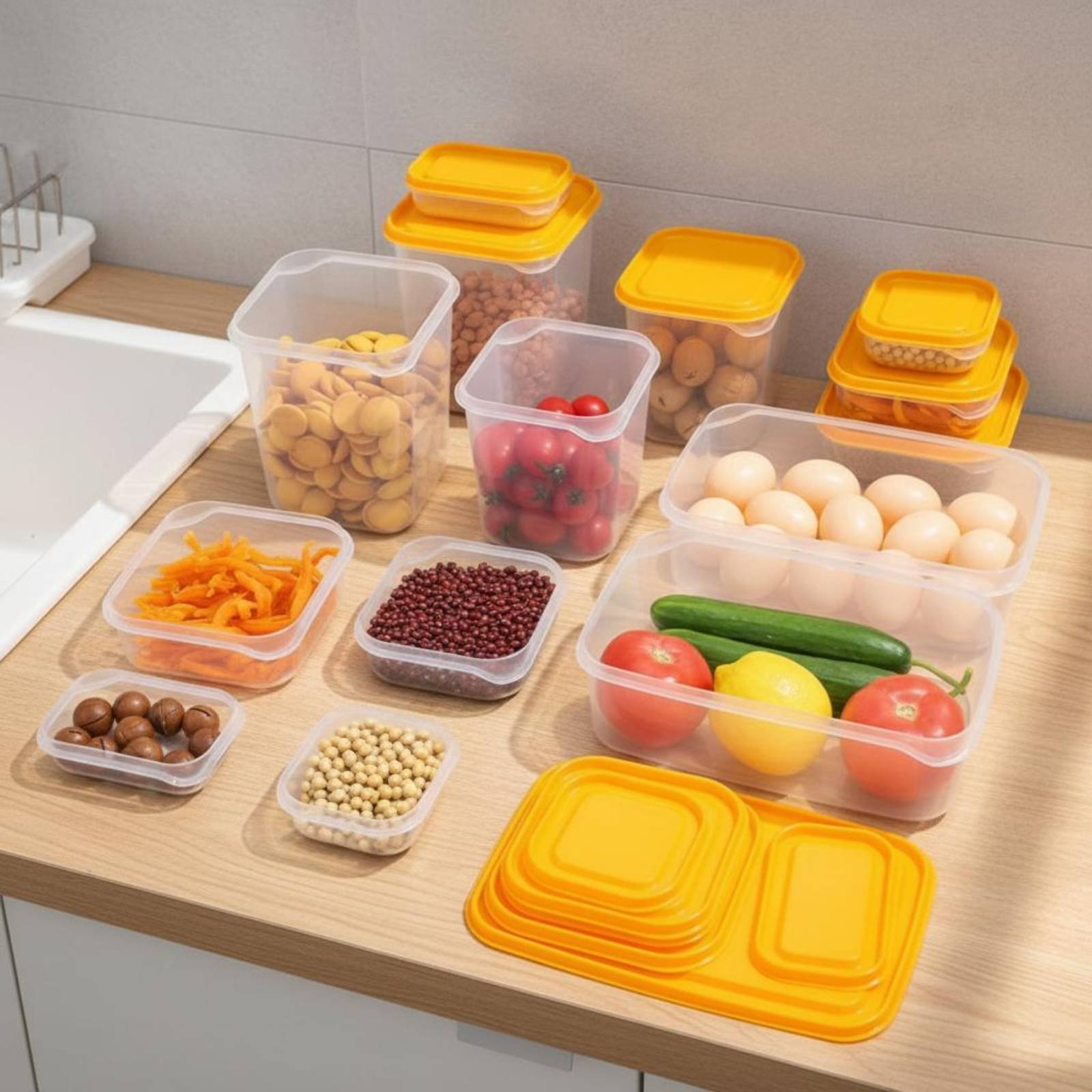مجموعة من 17 قطعة لتخزين الطعا - مراجعة Food Storage Containers With Lids وسعره