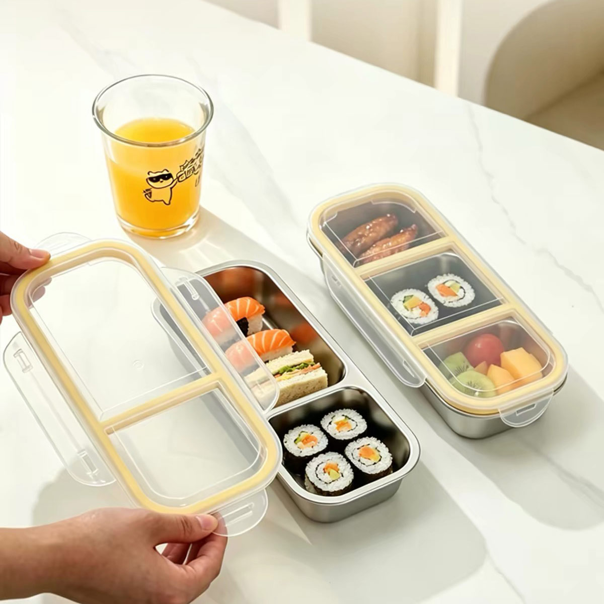حاوية تخزين طعام من الفولاذ ال - مراجعة Food Storage Containers With Lids وسعره