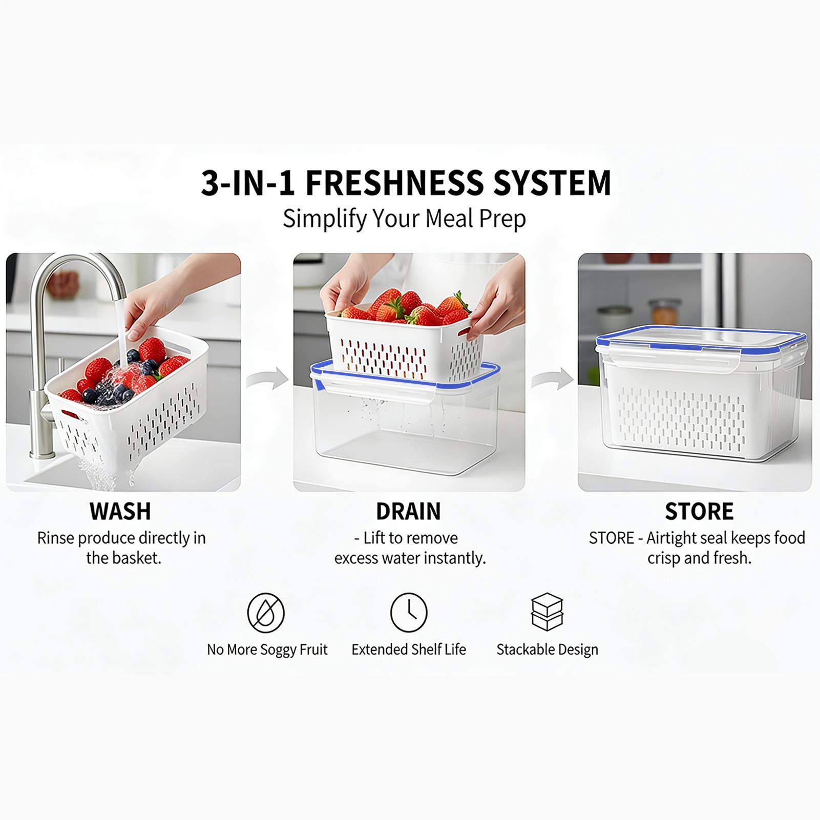 حاوية تخزين طعام 4 في 1، حاويا - مراجعة Food Storage Plastic وسعره