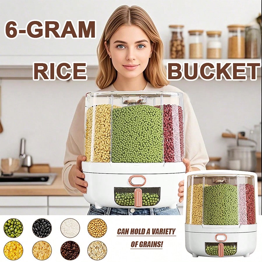 شبكة 6-Grid 360 °   موزع أرز د - مراجعة Food Storage No Pantry وسعره
