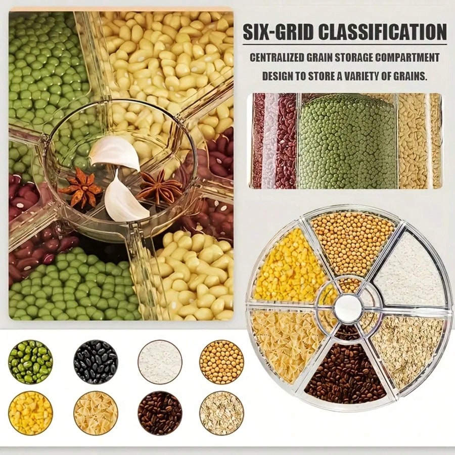 شبكة 6-Grid 360 °   موزع أرز د - مراجعة Food Storage No Pantry وسعره