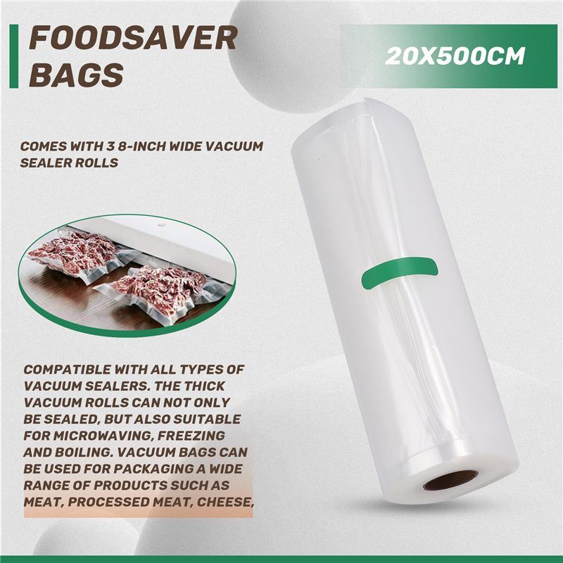 أكياس تفريغ الهواء ABVJ - 3 عب - مراجعة Food Storage Roll Bags وسعره