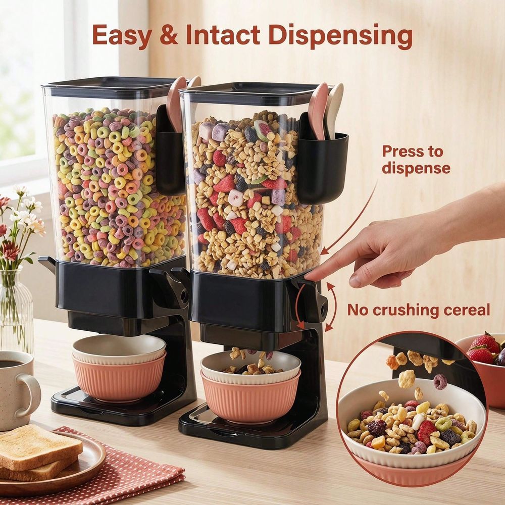 موزع حبوب مع غطاء للطاولة، سعة - مراجعة Food Storage No Pantry وسعره