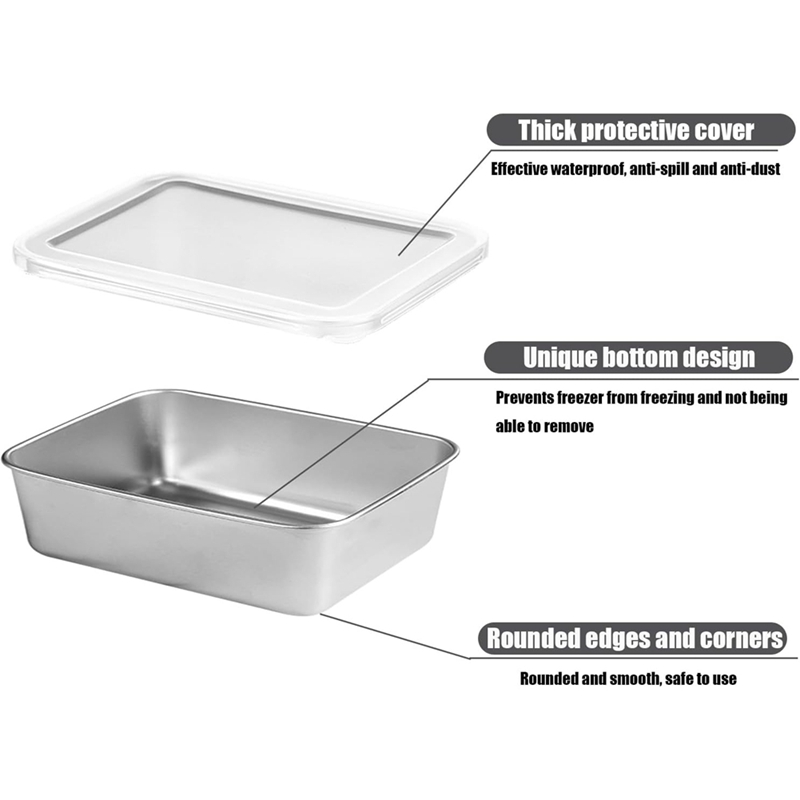 حاويات من الفولاذ المقاوم للصد - مراجعة Food Storage Containers With Lids وسعره