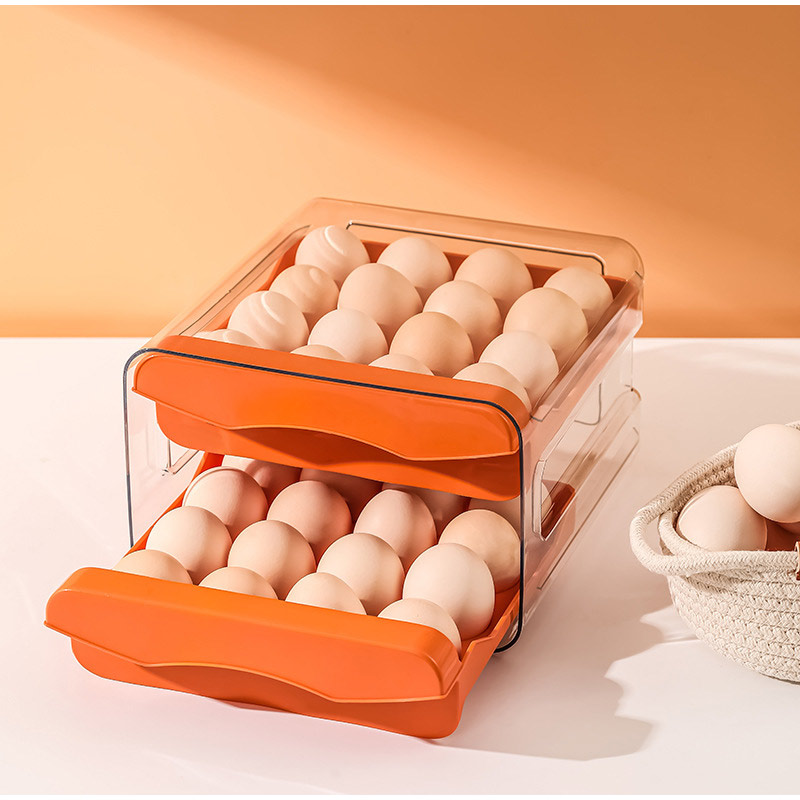 صندوق تخزين البيض ذو الطبقتين  - مراجعة Food Storage Large وسعره
