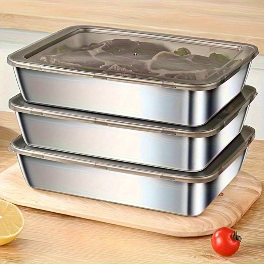 6 قطع (3 صناديق + 3 أغطية) من  - مراجعة Food Storage Kitchen Container Set وسعره