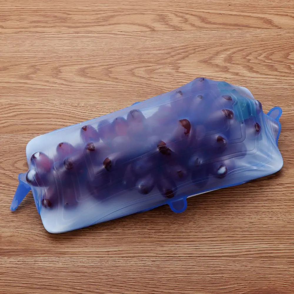 4 ألوان أدوات المطبخ الغذاء ال - مراجعة Silicone Stretch Lid وسعره