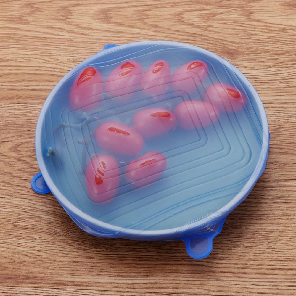 4 ألوان أدوات المطبخ الغذاء ال - مراجعة Silicone Stretch Lid وسعره