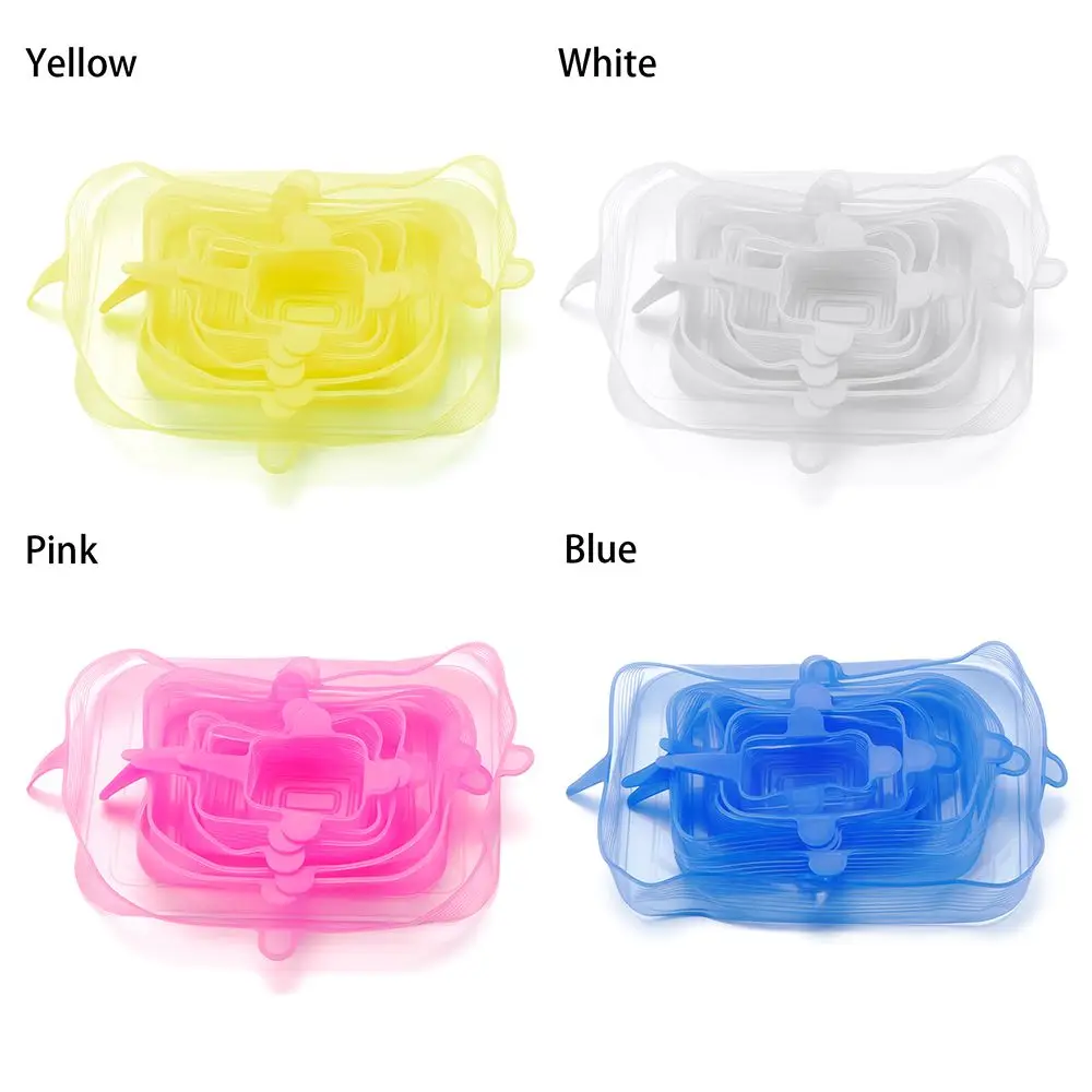 4 ألوان أدوات المطبخ الغذاء ال - مراجعة Silicone Stretch Lid وسعره