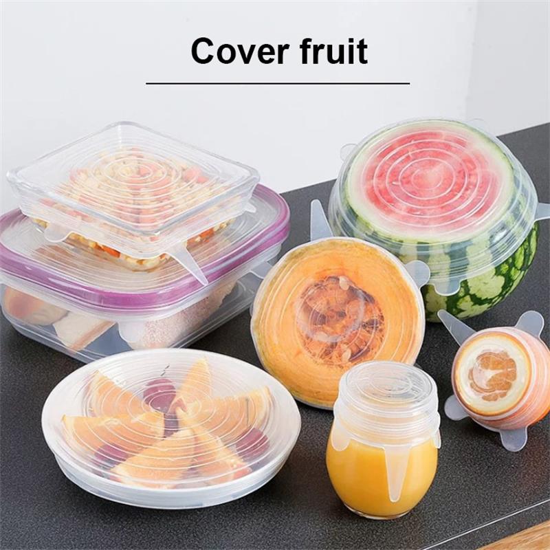 مجموعة سيليكون من ست قطع غطاء  - مراجعة Silicone Stretch Lid وسعره