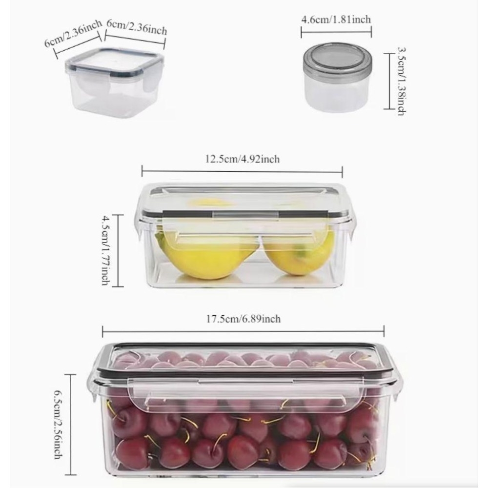حاويات تخزين طعام شفافة من 4 ق - مراجعة Food Storage Containers With Lids وسعره