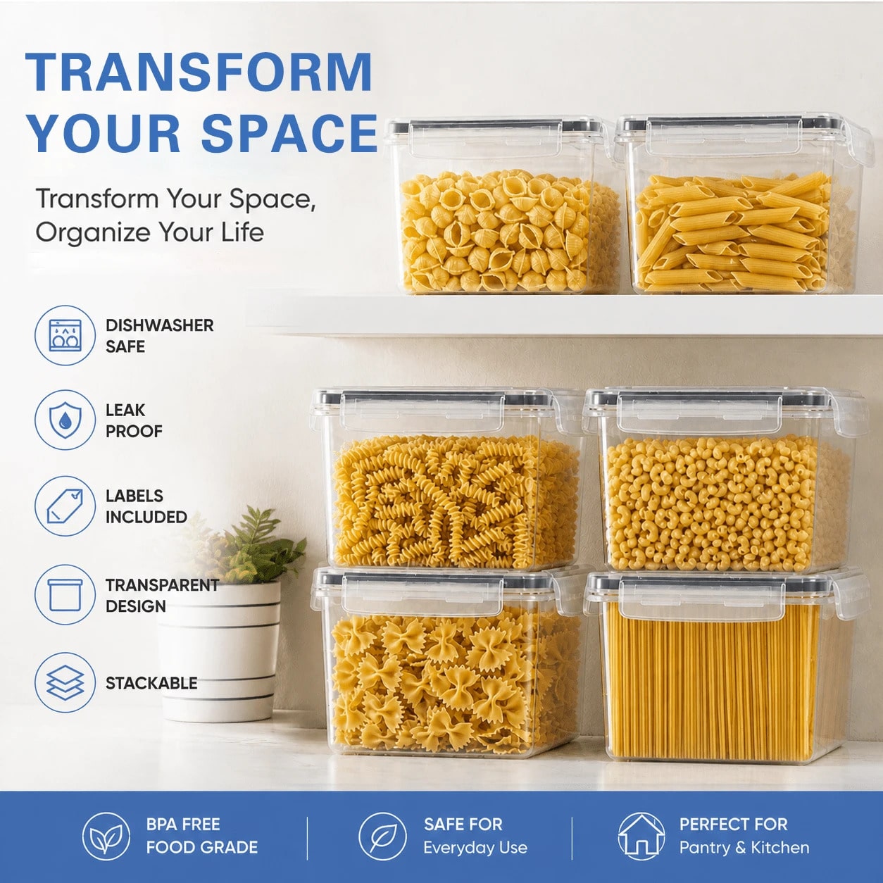 مجموعة حاويات تخزين طعام كبيرة - مراجعة Food Storage Kitchen Container Set وسعره