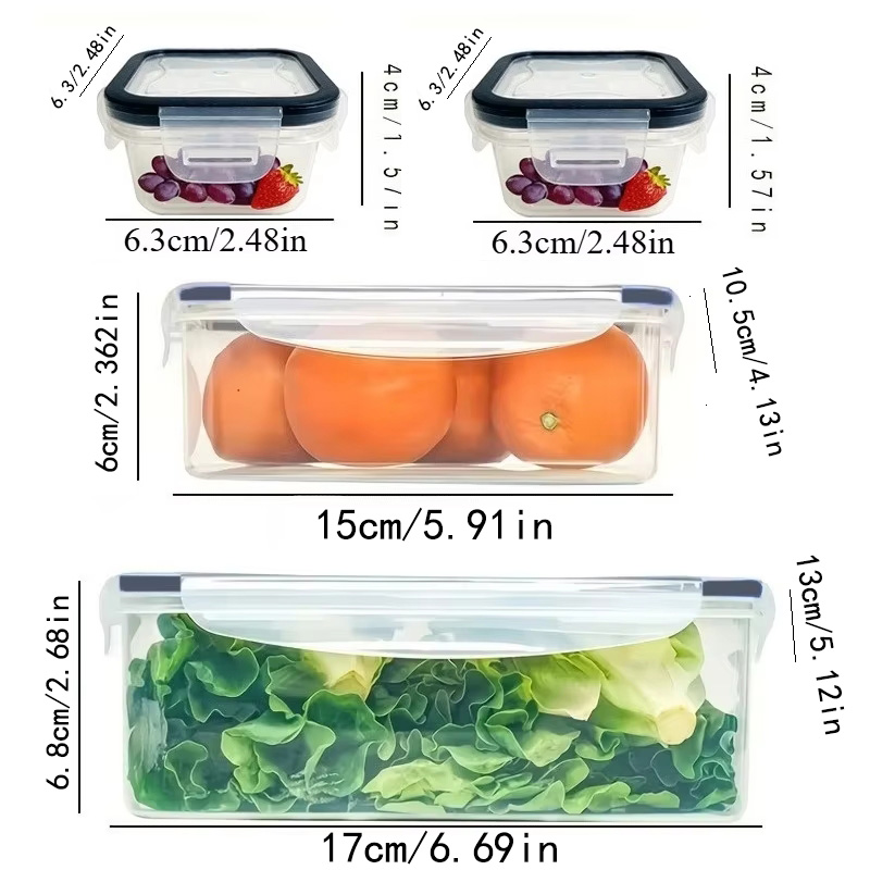 مجموعة من 8 قطع تشمل 4 حاويات  - مراجعة Food Storage Containers With Lids وسعره