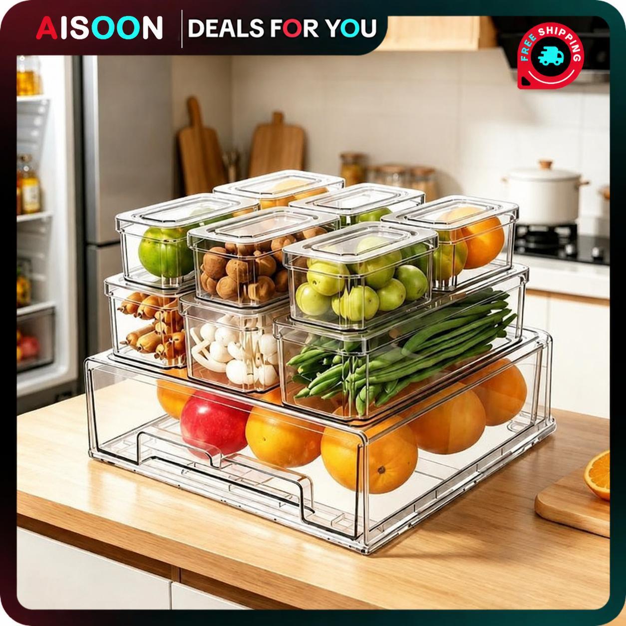 10/14 قطعة من صناديق تنظيم الث - مراجعة Food Storage Without Pantry وسعره