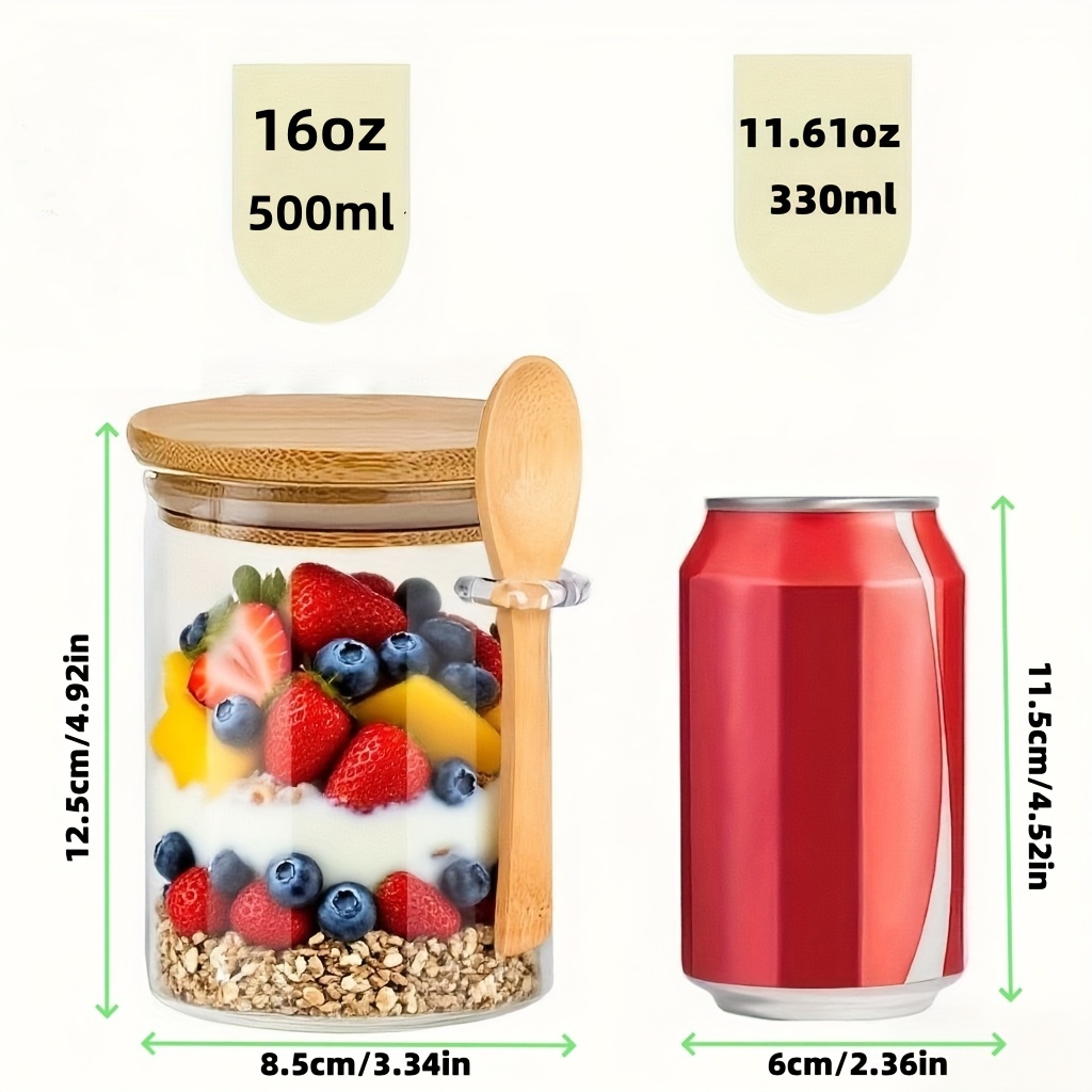 مجموعة أكواب زجاجية للشوفان 1/ - مراجعة Food Storage Oven Safe وسعره