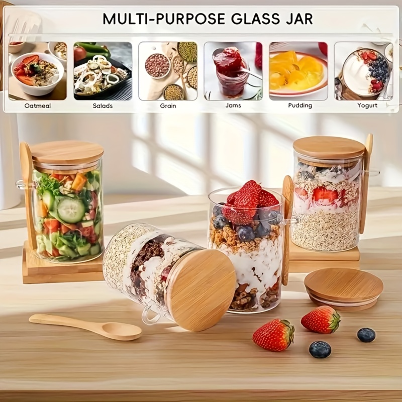 مجموعة أكواب زجاجية للشوفان 1/ - مراجعة Food Storage Oven Safe وسعره