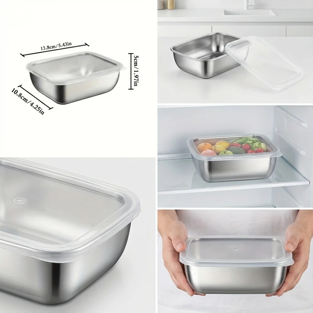 6 قطع من حاويات تخزين الطعام ا - مراجعة Stainless Lunch Box وسعره
