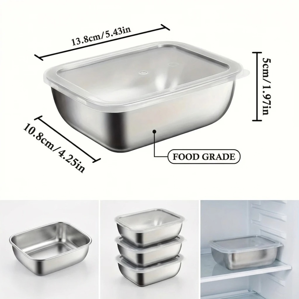6 قطع من حاويات تخزين الطعام ا - مراجعة Stainless Lunch Box وسعره