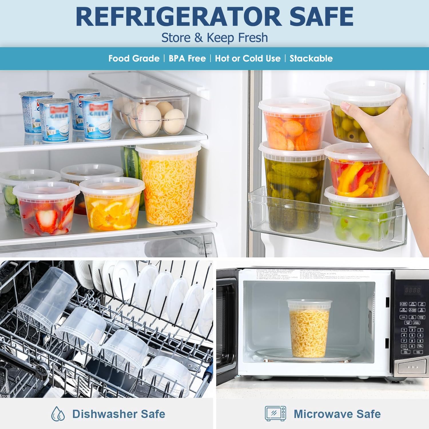 24 قطعة من حاويات تخزين الطعام - مراجعة Food Storage Containers With Lids وسعره