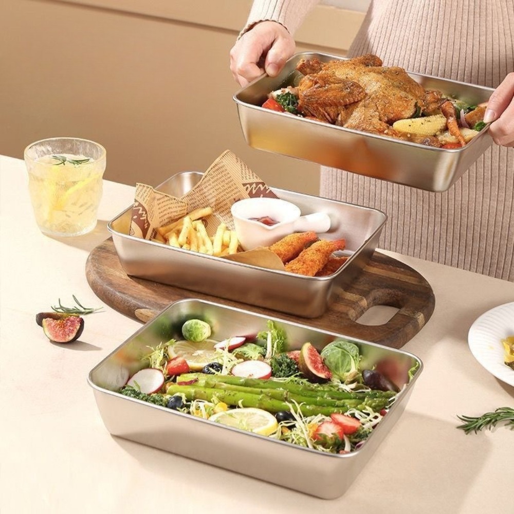 صينية تقديم من الفولاذ المقاوم - مراجعة Food Storage Ideas وسعره
