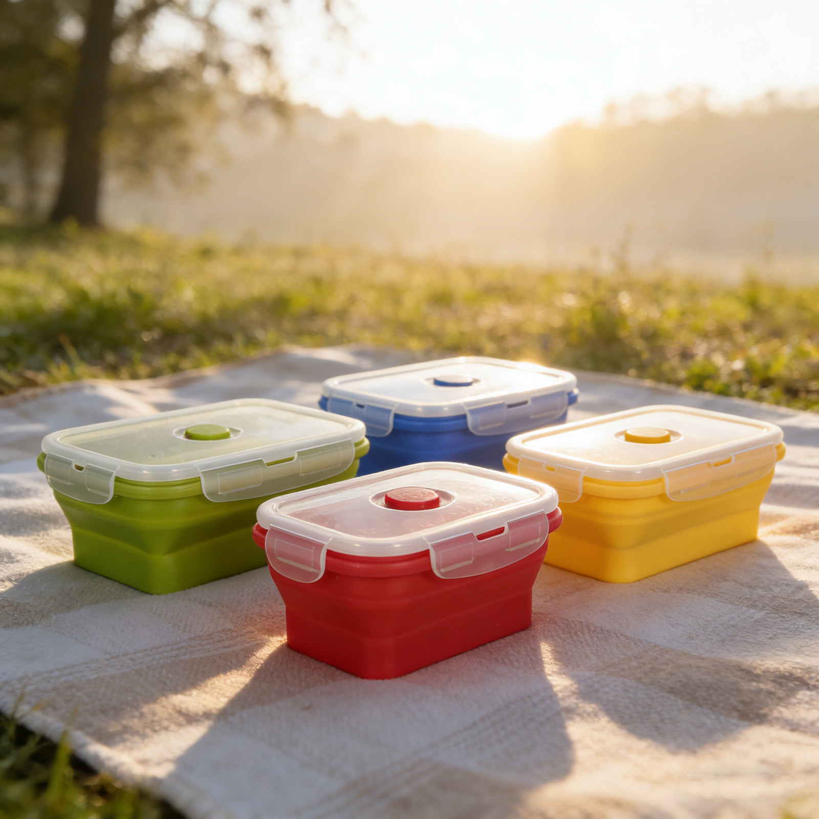 4 قطع من علب الطعام القابلة لل - مراجعة Food Storage Box Plastic وسعره