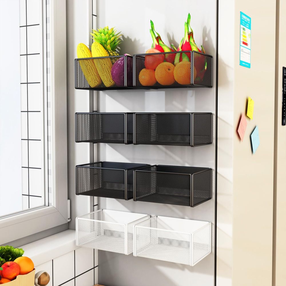منظم سلة معدني مغناطيسي جديد م - مراجعة Food Storage Large وسعره