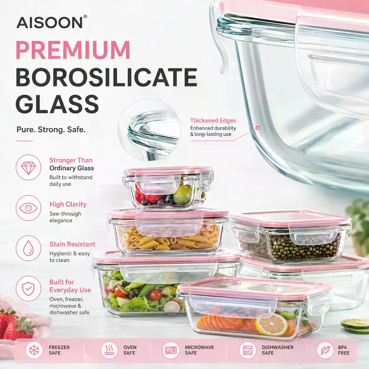 مجموعة حاويات طعام زجاجية قابل - مراجعة Food Storage Organization Ideas وسعره