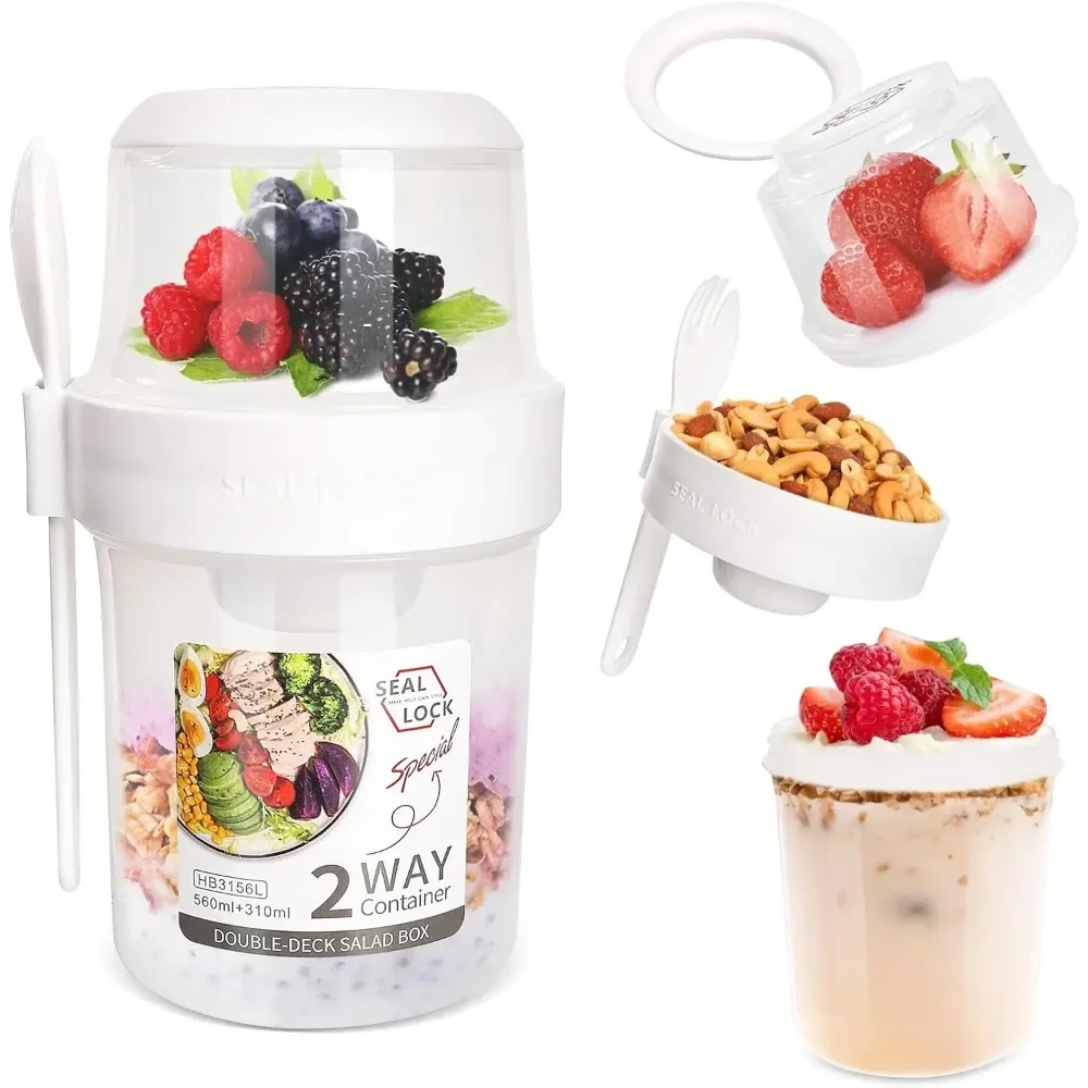 كوب سلطة أكواب الإفطار المحمول - مراجعة Food Storage Kitchen Container Set وسعره