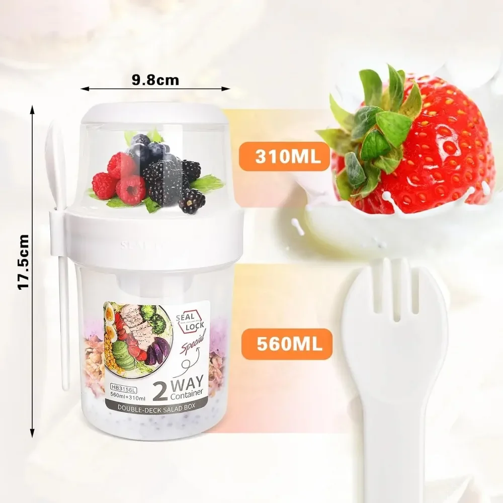كوب سلطة أكواب الإفطار المحمول - مراجعة Food Storage Kitchen Container Set وسعره