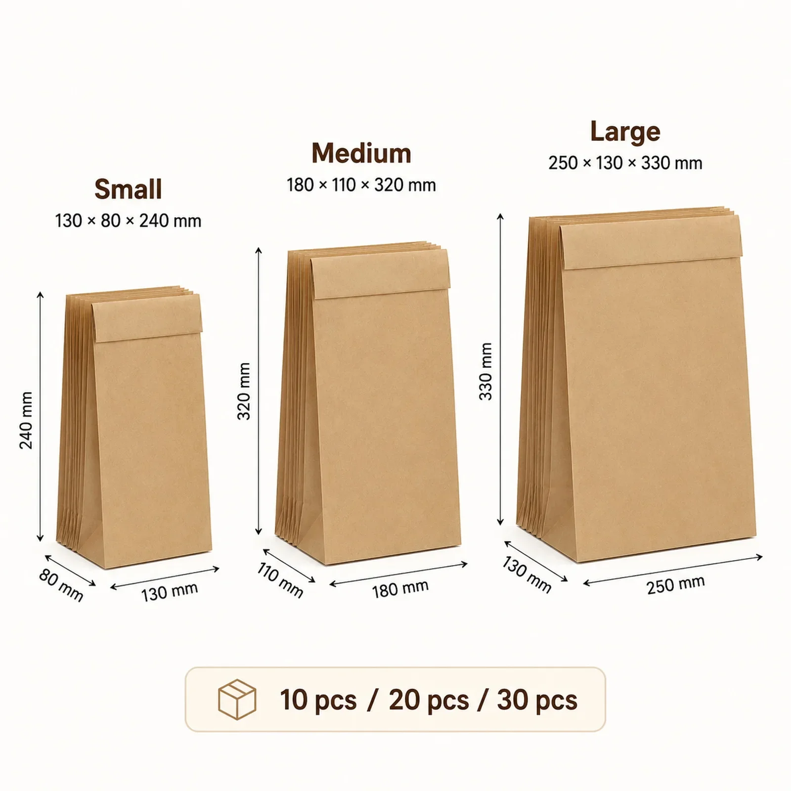 10-30 قطعة من أكياس الورق البن - مراجعة Food Storage Roll Bags وسعره