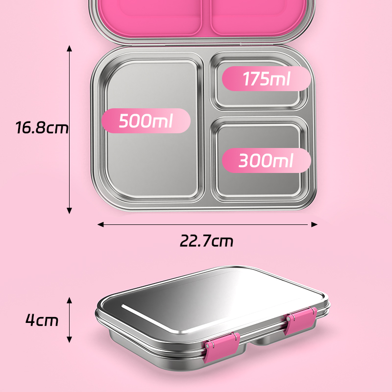 صندوق غداء بينتو مانع للتسرب م - مراجعة Food Storage Box Stainless Steel وسعره