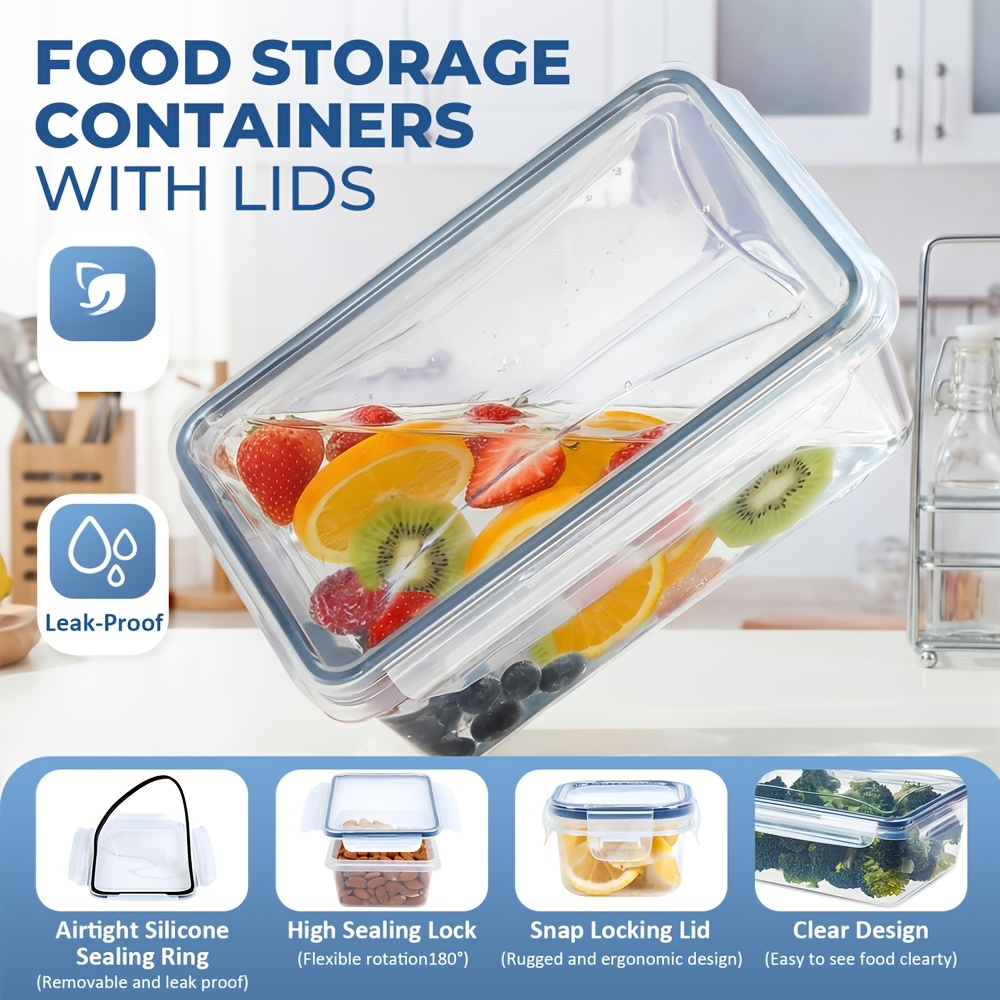 حاوية طعام محكمة الإغلاق مع غط - مراجعة Food Storage Containers With Lids وسعره