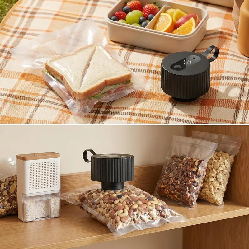 جهاز تفريغ الهواء الكهربائي لب - مراجعة Food Storage Kits وسعره