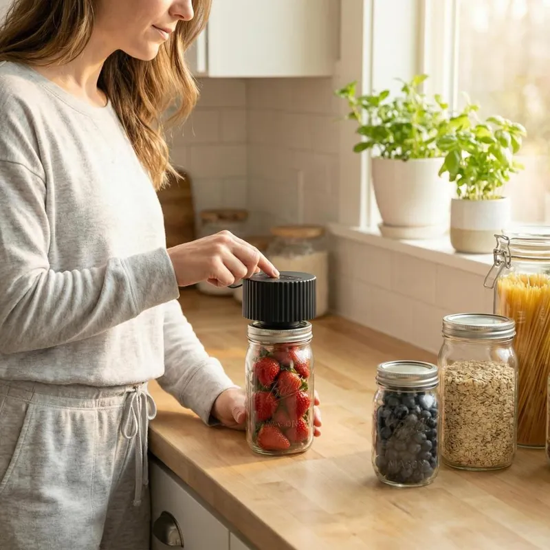 جهاز تفريغ الهواء الكهربائي لب - مراجعة Food Storage Kits وسعره