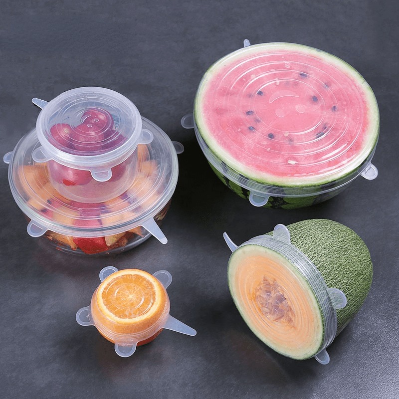 6 عبوات من أغطية الطعام المصنو - مراجعة Silicone Stretch Lid وسعره